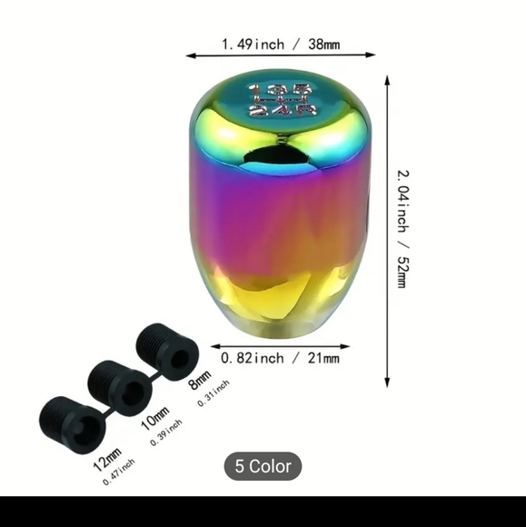 Short Shift Knob 5 Speed Gear shift Handle Shifter Knob Aluminum - Picture 5 of 11